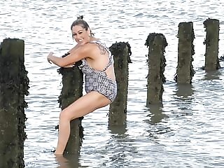 Naked MILF Skinny Dipping to..